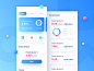 Finance App Design Project ux ui data bank pay chart graphics dashboard finance icon card colorful blue clean interface llustration banner app