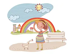 准妈妈的幸福生活卡通壁纸