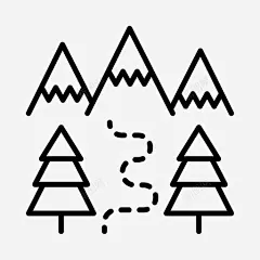 滑雪场阿尔卑斯山圣诞节 UI图标 设计图片 免费下载 页面网页 平面电商 创意素材