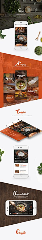 gastronomy, app, mobile, ios, iphone, webdesign, web, course, food video, player, play, delivery, interface, ui, ux, layout