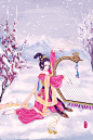 伶人.唐.雪景-Carl木木__涂鸦王国插画