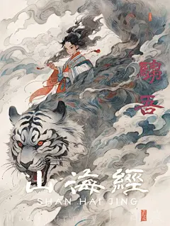 山海经异兽录｜瑞兽驺吾，第一张超爱！#创作灵感 #我那迷人的 - 抖音