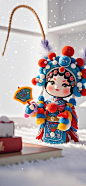 3D Q版戏曲人物玩偶手机壁纸