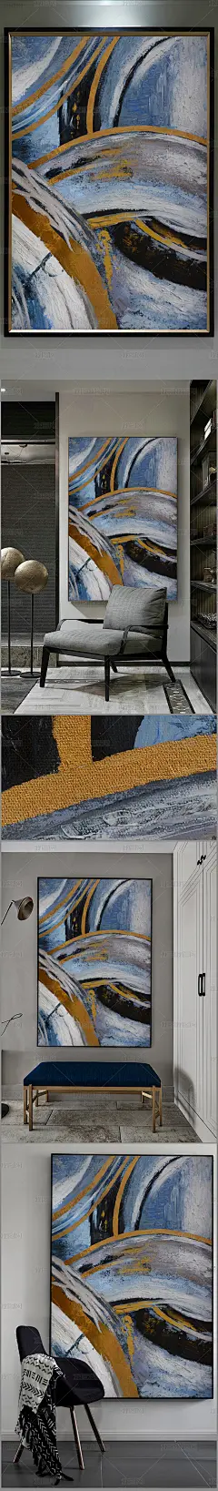 高清立体抽象油画艺术玄关（一千四百四十九）