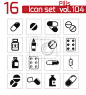 Vector black pills icon set #按钮#