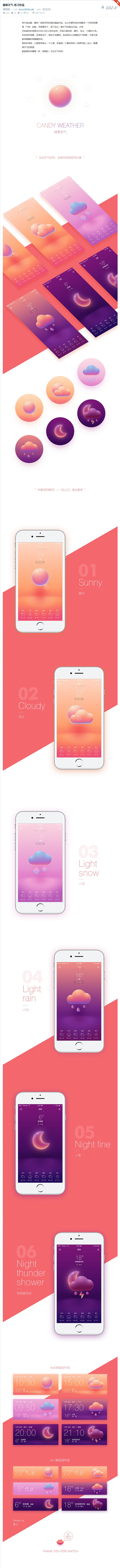 糖果天气-练习作品-UI中国-专业界面交...