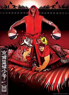 W+K 上海曾为Nike设计的一组京城篮球少爷的海报