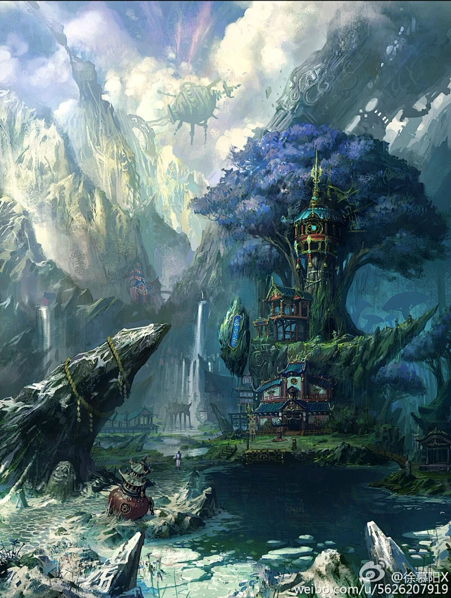 CG插画-场景-徐慕阳X-花瓣网