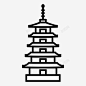 日本宝塔佛寺历史地标图标 设计图片 免费下载 页面网页 平面电商 创意素材
