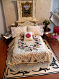 Dollhouse Miniature 1:12 Scale Artisan Made  Dressed "Haleigh" Wrought Iron Bed