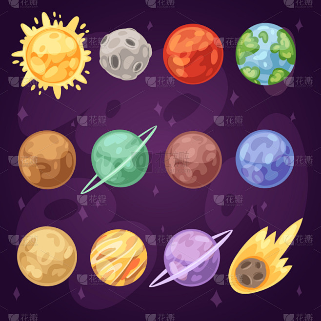 太空,行星,顺序,天文学,图像,矢量,天王星,冥王星,式样,天空
