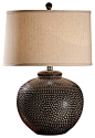 Crestview Collection CVAP1256 Hammered Ceramic Table Lamp contemporary table lamps