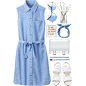 #denim #dress #summer #blue #blueandwhite #fashion #style