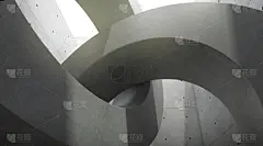 光,三维图形,建筑,抽象,混泥土块,太空,阴影,圆形,办公室,艺术