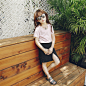 朵朵童装2016夏装新款韩版女童T恤中小童纯棉纯色镂空呆坠短袖t恤