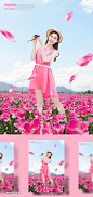 【乐分享】花瓣美女艺术照花海天空海报PSD素材_平面素材_乐分享-设计共享素材平台 www.lfx20.com
