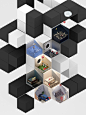 DPD Styleframes : The big journey of a little package pictured in isometric cubes.