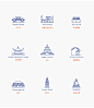 中國古建築ICON設計 : Designed by Xianwen Wei | Behance DOWNLOAD FROM HERE on…