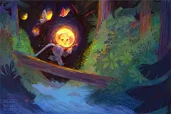 美国插画师 Anna Daviscourt 清新可爱儿童插画，她笔下的小动物及配色让人感到很治愈，色彩清新，角色非常可爱，有很细腻的笔触感肌理感，喜欢儿童绘本的小伙伴可以get起来。#灵感##配色##创意脑洞#