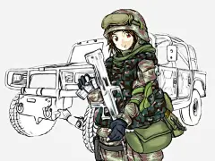 特种兵女兵越野车免抠素材_新图网 https://ixintu.com png png素材 女兵 机枪 特种兵 越野车