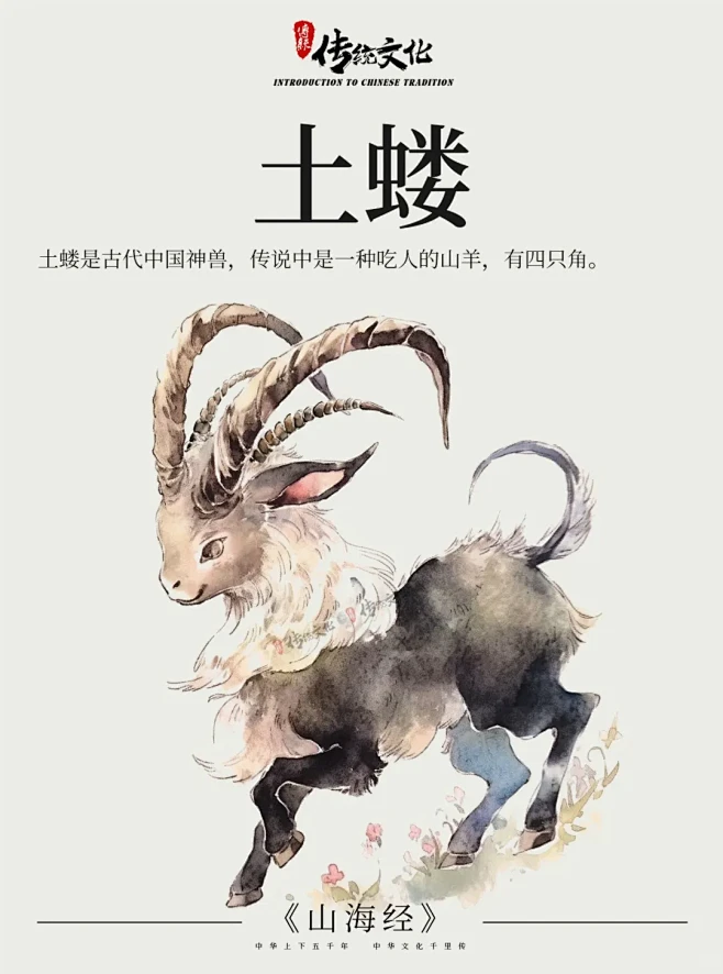 《山海经》中国神话传说上古神兽之土蝼 -...