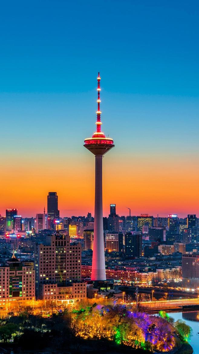 亚洲同类结构第一高沈阳彩电塔