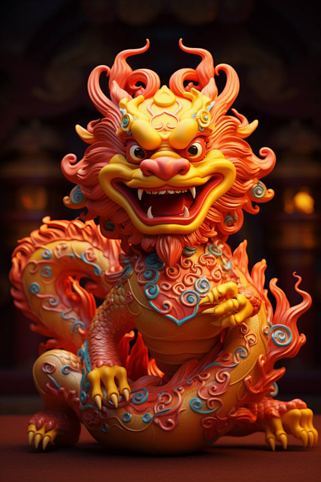 国潮龙模型