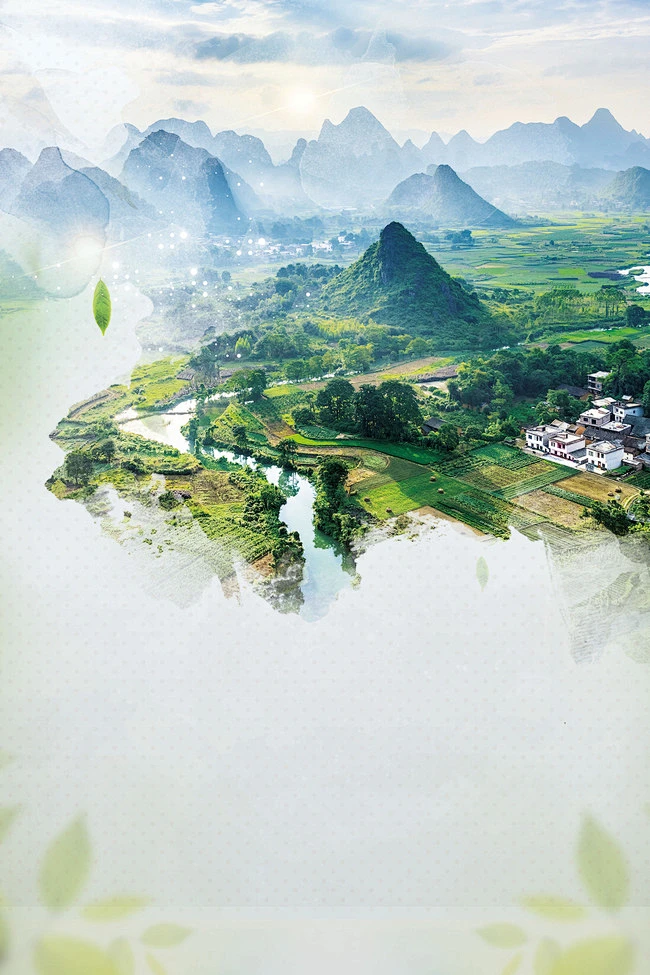 中国风景海报背景-花瓣网