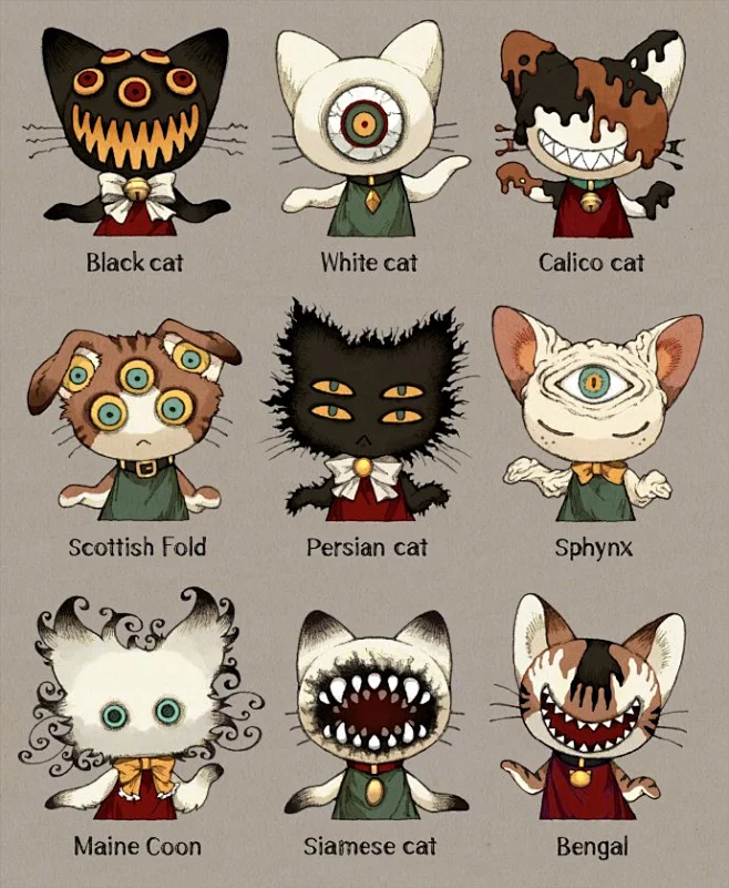 Maniani的monster cats -花瓣网