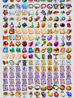 Q版 古装 仙侠风 手游游戏 技能 物品装备 道具 图标素材 706-淘宝网