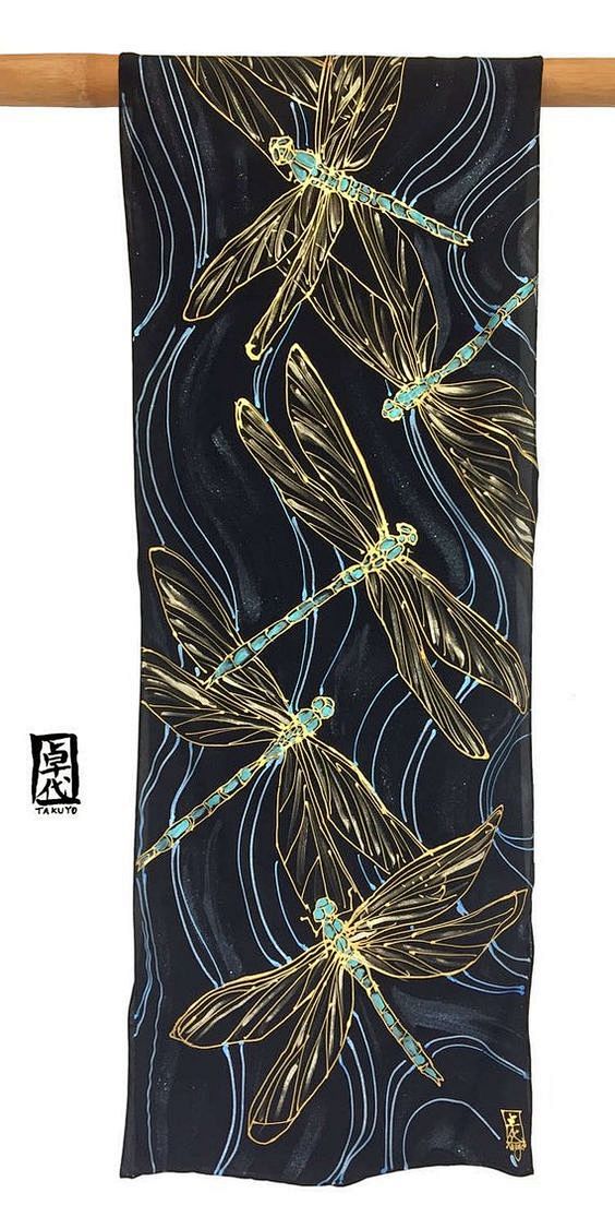 Handpainted Scarf Bl...