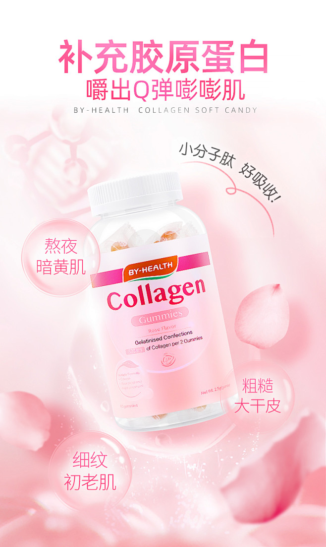 临期汤臣倍健胶原蛋白水果糖澳洲胶原软糖女...