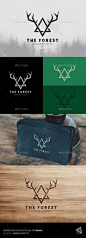 The Forest Logo  #mountain #deer #triangle • Download ➝ graphicriver.net/...