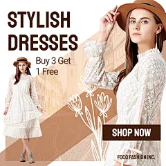 Brown Color Block Fashion Women's Wear Promotion Ecommerce Story