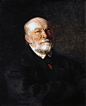 列宾人物油画Portrait of the Surgeon Nikolai Ivanovich Pirogov, 1881 淘宝：名画资源店 