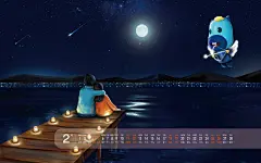 #台历# #手绘##电脑壁纸#