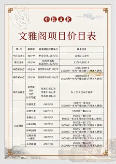 头疗价目表  - 源文件下载【酷图网】中医文化,头疗价目表,价目表,中医,中医海报,价格表,中国文化