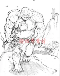 340张欧美各式漫画人物线稿手稿 插画临摹手绘草稿CG游戏设定素材-淘宝网