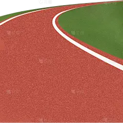 健身系列插画风红色跑道元素