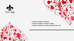 红色桃心图案名片设计psd免抠素材 设计图片 免费下载 页面网页 平面电商 创意素材 png素材