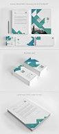 Cool Modern Triangles Stationery Design