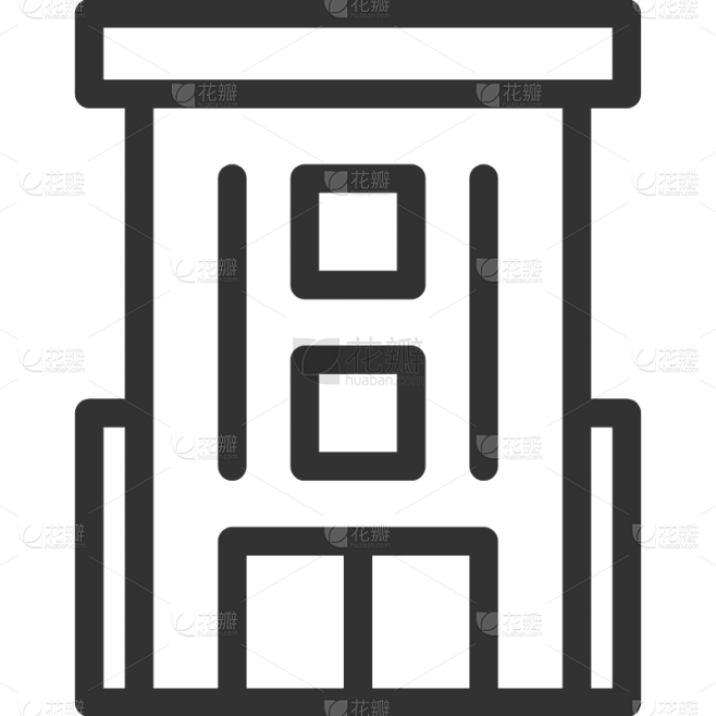 ICON-矢量房屋楼房建筑图标8