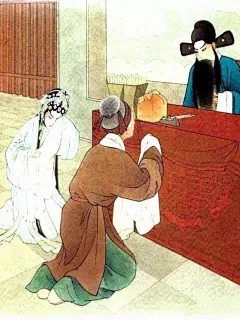 王叔晖工笔戏曲连环画《生死牌》
该画作取自京剧，书中人物也是京剧脸谱画法。王叔晖把故事中人物的脸谱和服饰处理成同舞台戏曲人物一般。舞台上的服装、色彩比较耀眼，但是连环画中的色彩却非常的典雅，和谐。 ​​​