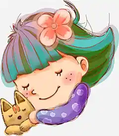 睡觉的小女孩动漫人物
