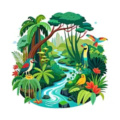 美丽的风景矢量插图概念灵感来自地球上的流行地方