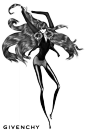 Laura Laine | Givenchy : Givenchy’s new Miss Interdit collection is presented by 7 stunning girls illustrated by Laura Laine﻿