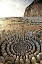 James Brunt Organizes Leaves and Rocks Into Elaborate Cairns and Mandalas | Colossal