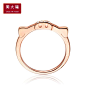 周大福珠宝首饰可爱猪猪18K金钻石戒指NU 1776-tmall.com天猫