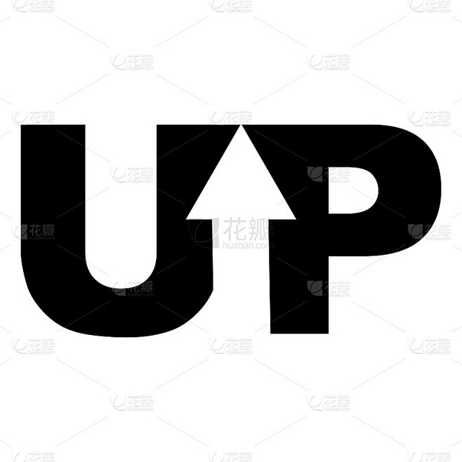 标志标志中字向上的箭头，矢量向上的箭头