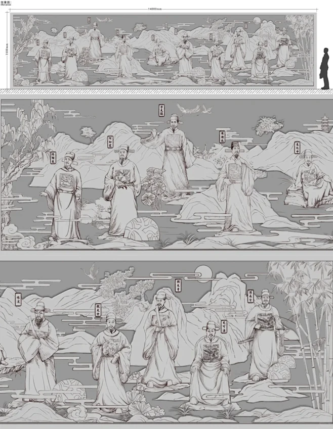 浮雕-古代人物形象浮雕墙 - 小红书-花瓣网